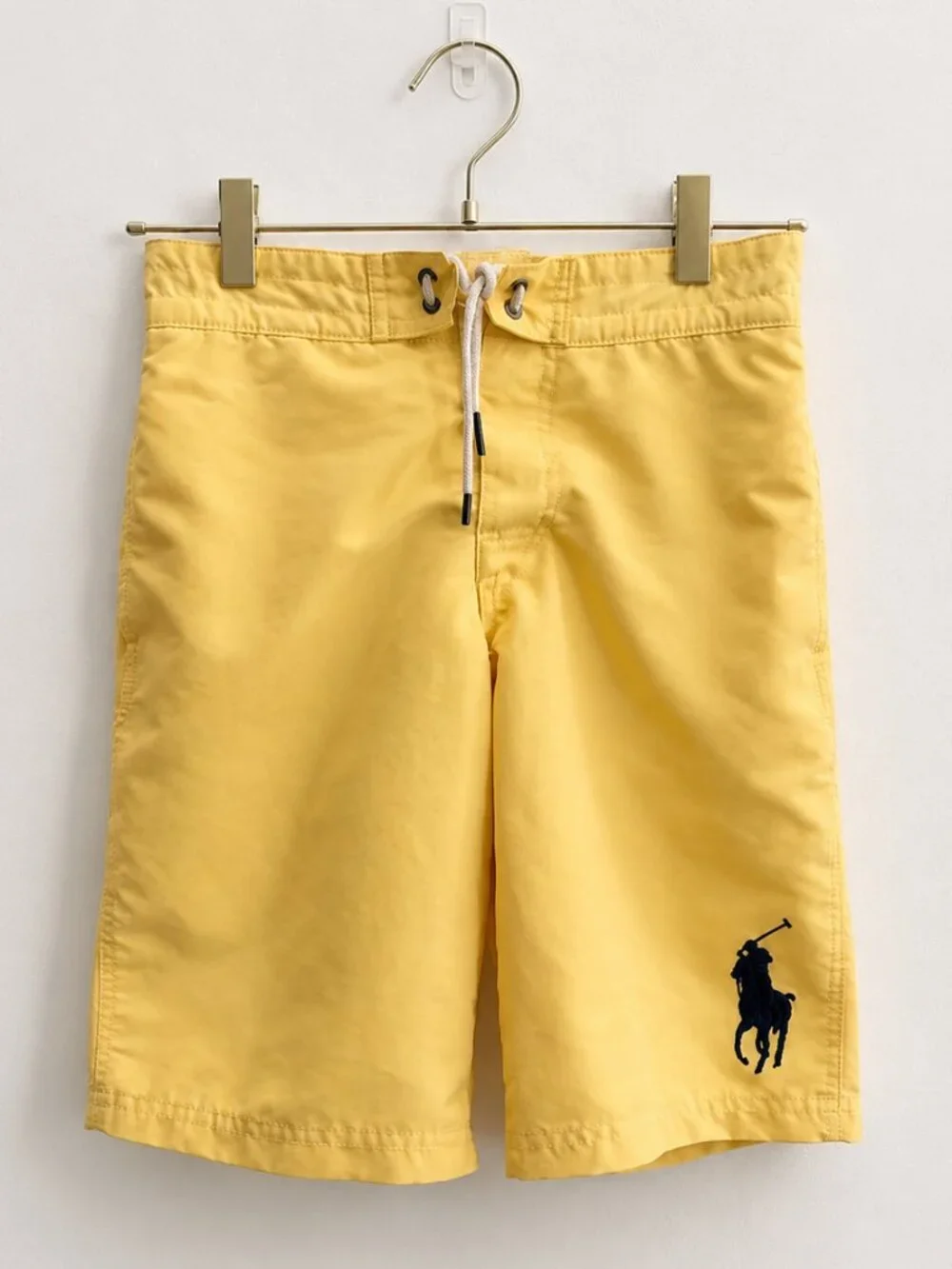 Polo Ralph Lauren Boys Yellow Swim Trunks M 10-12 Big Pony Board Shorts